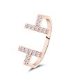 Unique Designed CZ Stone Silver Ring NSR-4143